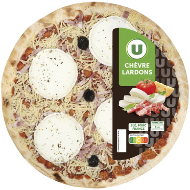 Pizza chèvre lardons fumés - 450g