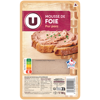 Mousse de foie supérieure pur porc U 180g