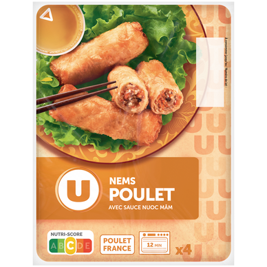 Nems au poulet + sauce nuoc mâm, U x4 - 280g