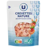 Crevettes nature cuites et décortiquées  100g