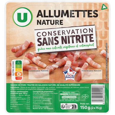 Allumettes nature CSN U 2x75g