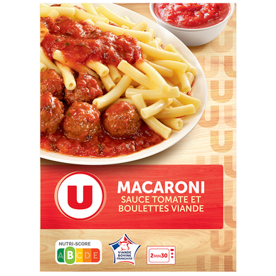 Macaronnis sauce tomates et boulettes U 280g