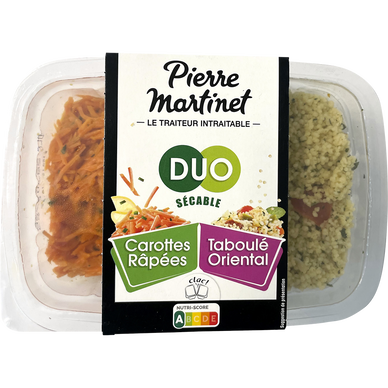 Duo de carottes râpées et taboulé Oriental PIERRE MARTINET, 250g