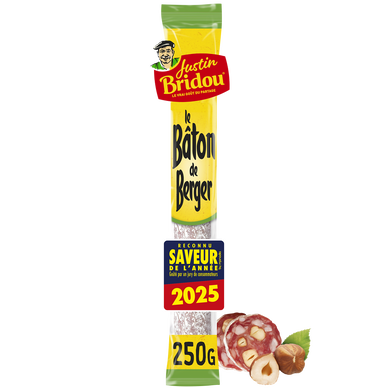 Saucisson bâton de berger noisette - JUSTIN BRIDOU - 250g