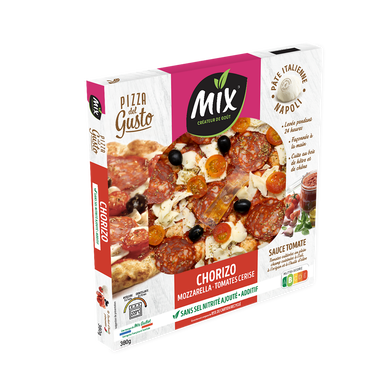 Pizza del gusto chorizo MIX BUFFET 380g