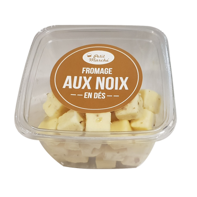 Dés de gouda aux noix, PETIT MARCHE, 30%MG, 120g