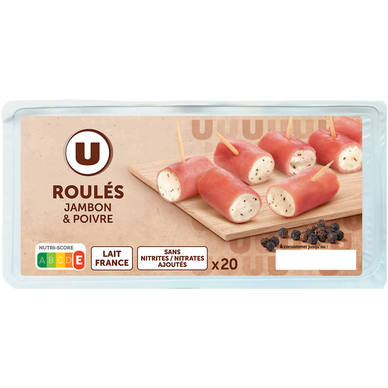 Bouchées jambon Poivre U 100g