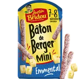 Saucisson Mini Bâton de Berger Emmental - JUSTIN BRIDOU - 80g - 8 bâtonnets