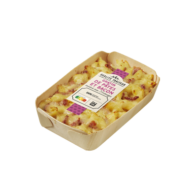Gratin de pâtes bacon et 3 fromages QUALITE TRAITEUR, 1 part, 300g