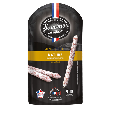 Mini saucisson stick nature SAVERNOU 100g