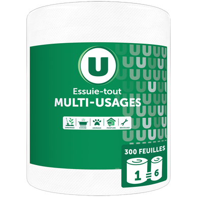 Essuie-tout multi-usage blanc maxi rouleau  x1