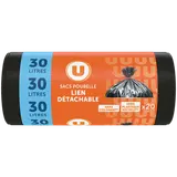 Sacs poubelle 100% recyclé lien classique - 30L - x20
