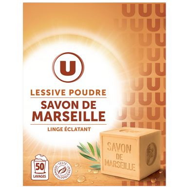 Lessive en poudre - Savon de Marseille - 50 lavages - 2.5 kg