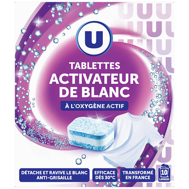 Activateur de lavage blanc 10 tablettes
