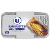 Barquettes profondes en aluminium empilables  x5, 1l