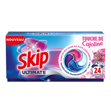 Lessive Capsules Touche de CAJOLINE Ultimate SKIP- 24 capsules