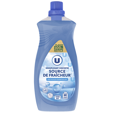 Adoucissant concentré parfum source de fraîcheur  60 lavages, 1,5L