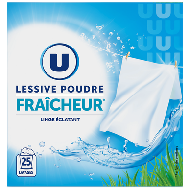 Lessive en poudre - Fraîcheur - 25 lavages - 1.25 kg