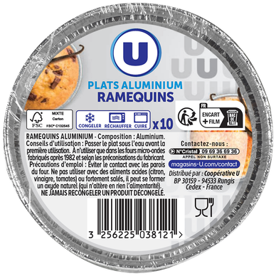 Ramequins aluminium  x10