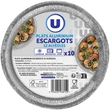 Plats aluminium escargots 12 alvéoles  x10