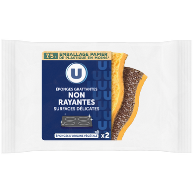Eponge grattante non rayante surfaces délicates - x2