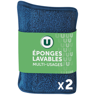 Eponge lavable U multi-usages x2