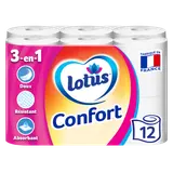 Papier toilette confort LOTUS 2P x12 rouleaux