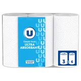 Essuie-tout blanc compact x3 = 6 rouleaux