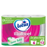 Papier toilette sans tube uni Lotus MOLTONEL 6 rlx = 12