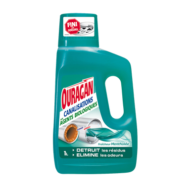 Gel d'entretien pour canalisations fraîcheur mentholée OURAGAN, 1l