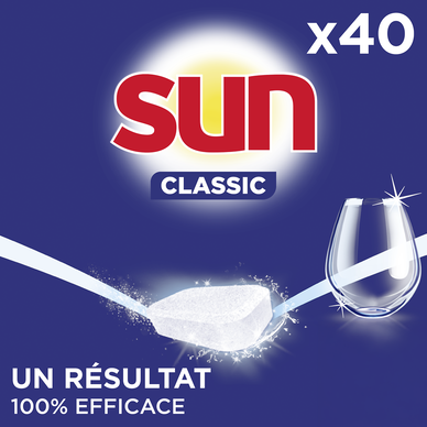 Pastilles lave-vaisselle  classic SUN 40 lavages