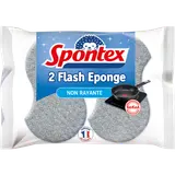Éponges grattantes non rayantes Flash SPONTEX, x2
