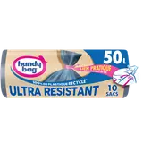 Sac poubelle lien ultra résistant 80% recyclés HANDY BAG 50L x10