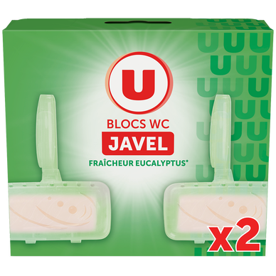 Bloc wc U solide javel 2x40g