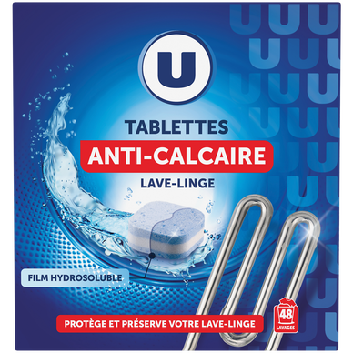Tablettes compactes anticalcaire pour lave-linge  x48 soit 12g
