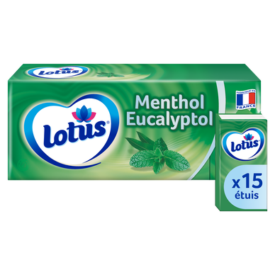 Mouchoirs au menthol LOTUS, 15 étuis