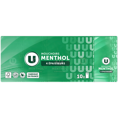 Mouchoirs parfum menthol  10 étuis