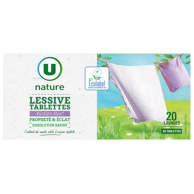 Lessive en doses - Lilas - 20 lavages - 1 kg