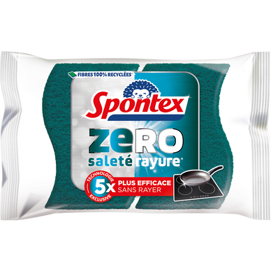 Gratte éponge délicates zéro saleté/rayure SPONTEX x2
