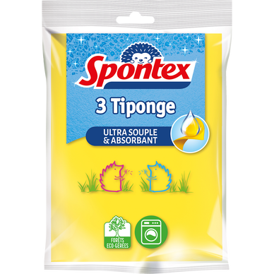 Tissu éponge Tiponges SPONTEX, x3
