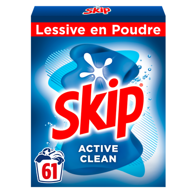 Lessive en poudre  active clean SKIP 61 lavages
