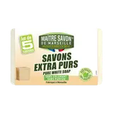 Savon de Marseille traditionnel pur blanc MAÎTRE SAVON DE MARSEILLE, 5x100g