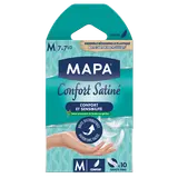 Gants fins en latex douceur satinée MAPA, taille L, boîte de 10