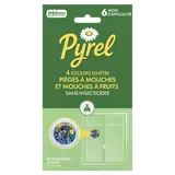 Stickers fenêtres iris violet piége à mouches et mouches à fruitsPYREL x4