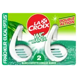 Blocs Cuvette WC Désinfectant Javel Fraîcheur Eucalyptus LA CROIX - x2