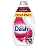 Lessive liquide DASH 2en1 jasmin & rose de mai 70 lavages 3.15L