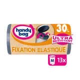 Sacs poubelle HANDY BAG fixation élastique 30L x13
