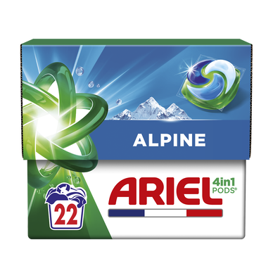 Lessive en capsule ARIEL 4en1 Alpine PODS x22 lavages
