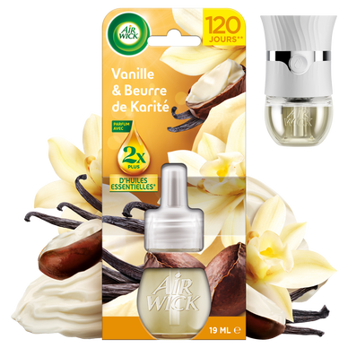 Désodorisant Recharge diffuseur électrique AIR WICK vanille & beurre de karité 19ml