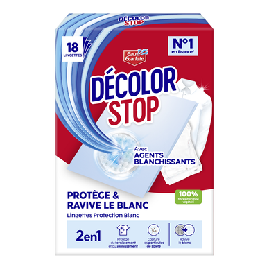 Lingettes DECOLOR STOP Ravive le blanc x18